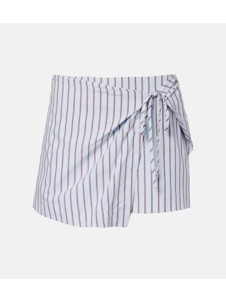 Prążkowany spódnica Sir. kopertowa niebieska