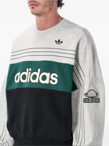 Hanorac Adidas plasă cu autograf cu dungi negru
