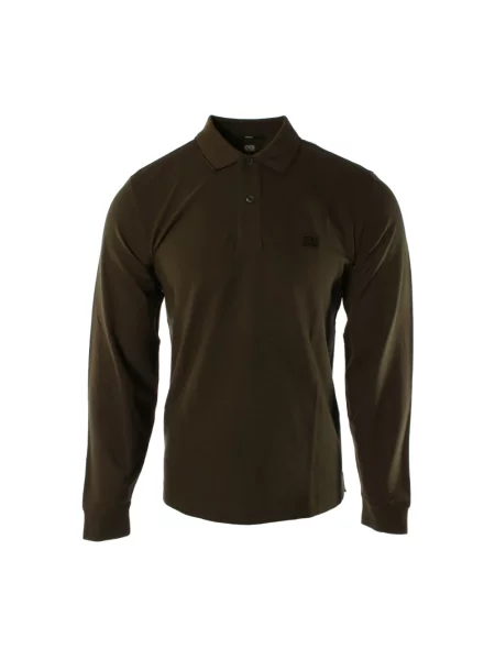 Koszulka polo C.p. Company z długim rękawem zielona