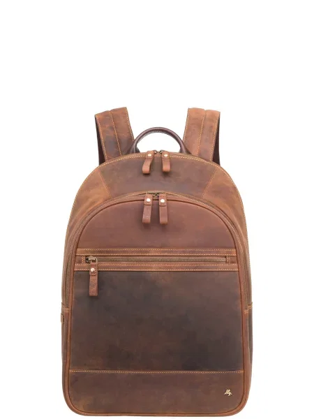 Кожаный повседневный рюкзак Visconti коричневый
