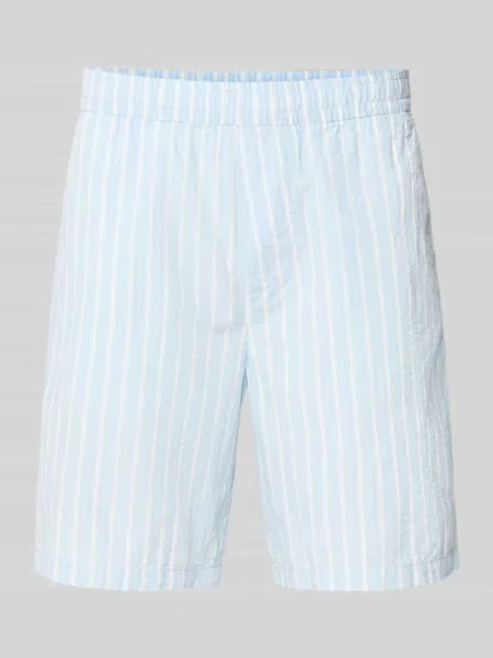 Szorty o kroju regular fit z czystej bawełny model STUART' Selected Homme błękitne