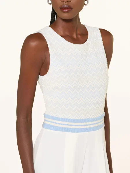 Sem Per Lei Kombinezon Z Mieszanki Materiałów blau biały