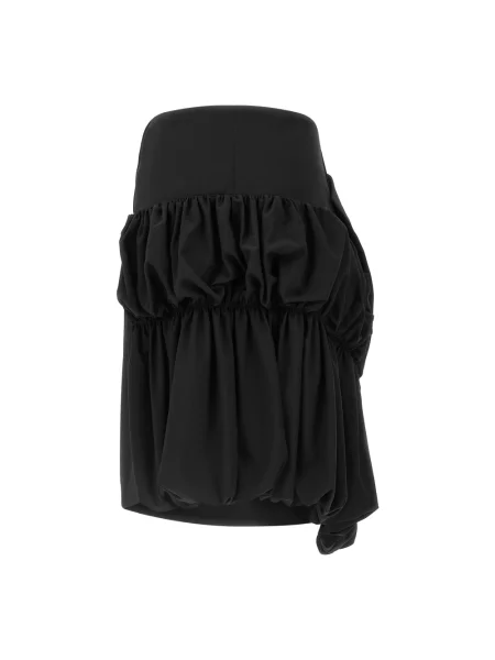 Spódnica midi Comme Des Garcons wełniana czarna