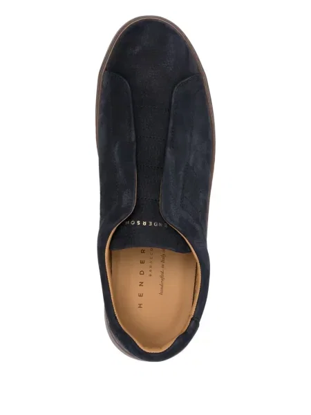 Велурени slip-on маратонки Henderson Baracco синьо