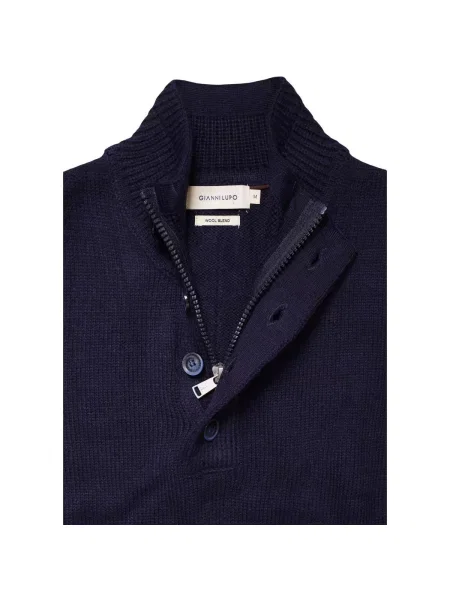 Pulover Gianni Lupo casual albastru