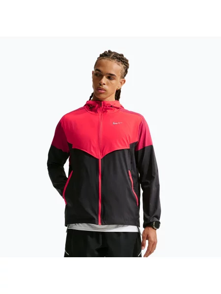 Geacă de alergare pentru bărbați Nike Impossibly Light Windrunner black/light crimson/tough red negru