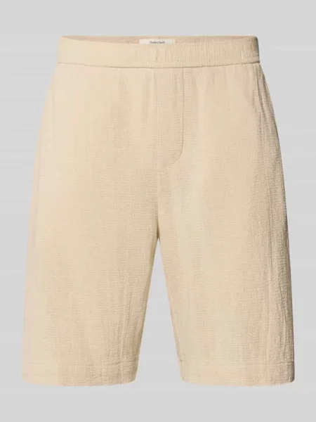 Szorty dresowe o kroju regular fit z czystej bawełny model REGCAL' Selected Homme beżowe