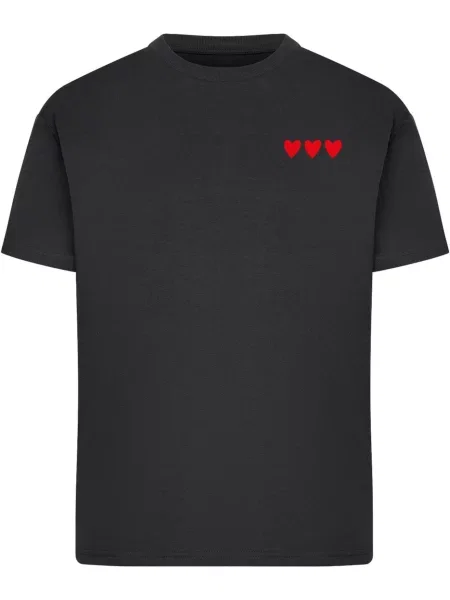 Miss Tee Tricou Amour Toujours Heart roșu / negru alb