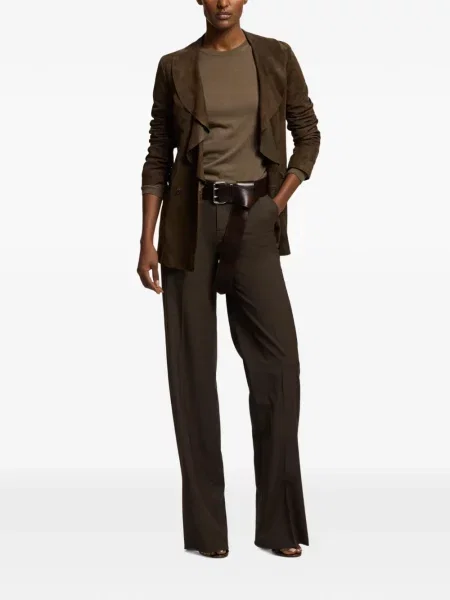 Geacă Ralph Lauren Collection din piele de căprioară maro