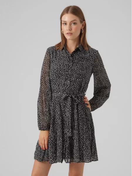 Kostiumas marškininė suknelė Vero Moda juoda