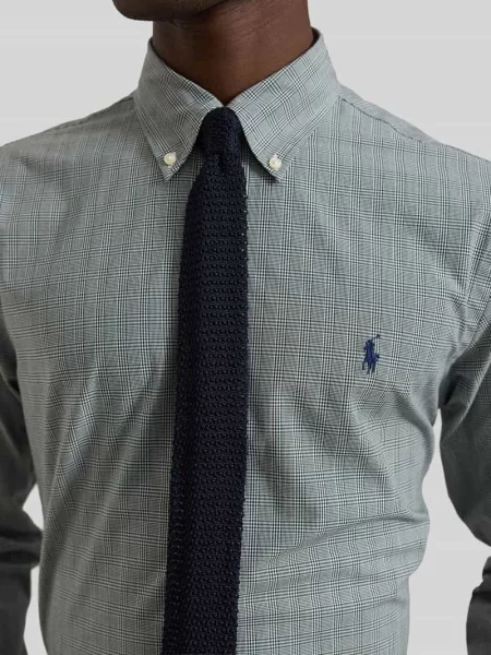 Koszula casualowa o kroju custom fit z mieszanki bawełny Polo Ralph Lauren zielona