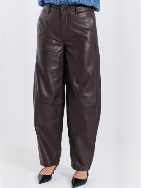NORR Pantaloni Monica închis maro