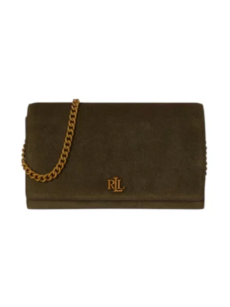 Lauren Ralph Lauren torebka crossbody zamszowa zielona