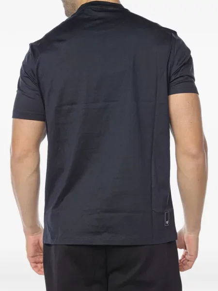 Tričko Emporio Armani s autogramem modré