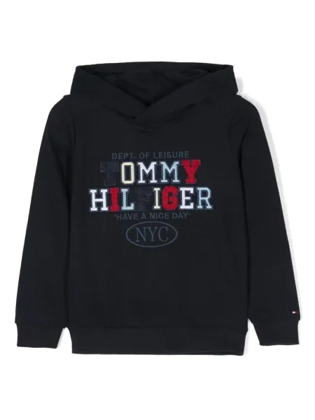Bluza z kapturem dziecięca Tommy Hilfiger niebieska