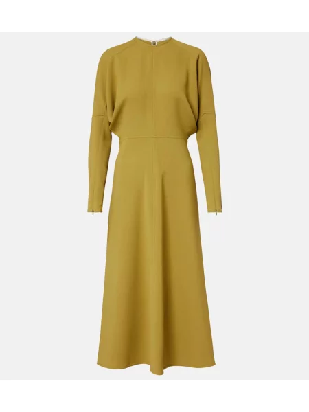 Rochie midi Victoria Beckham până la genunchi de costum verde
