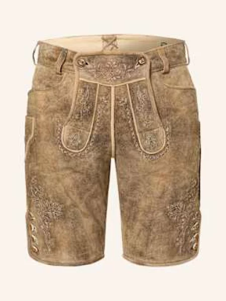 Beckert Krojové Kalhoty Fürstenried tmavě hnědá tmavě červená šedá