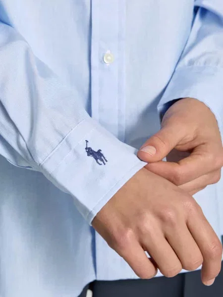 Polo Ralph Lauren koszula Long Sleeve Light Shirt relaxed z kołnierzykiem klasycznym niebieski
