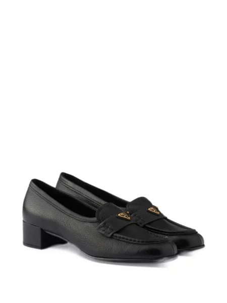 Кожени лоуфъри Prada черно