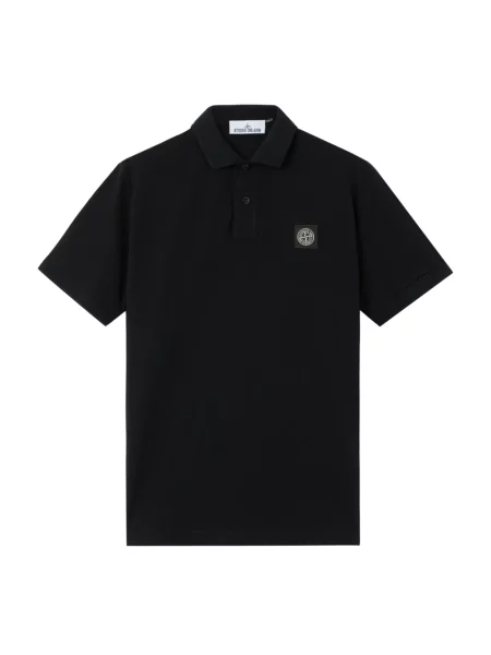 Koszulka polo Stone Island z kamieniami czarna