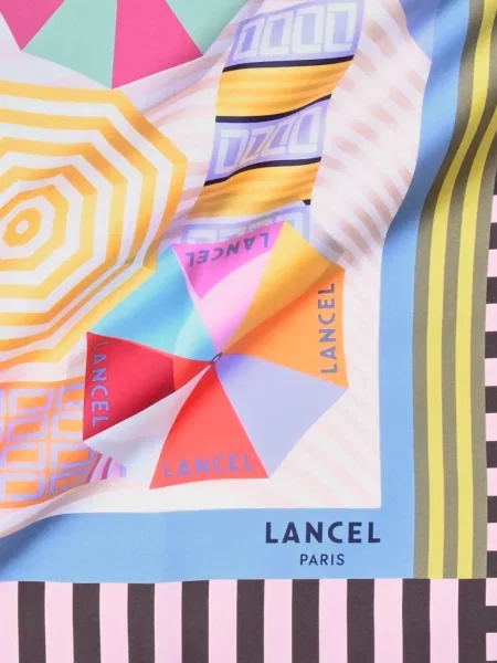 Fular Lancel de mătase albastru