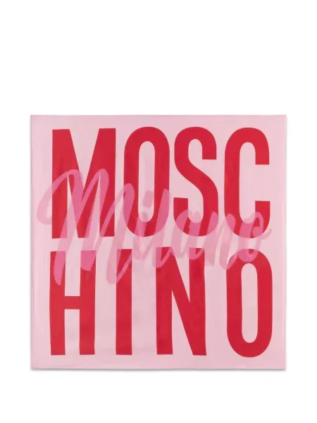 Fular Moschino cu imagine roz