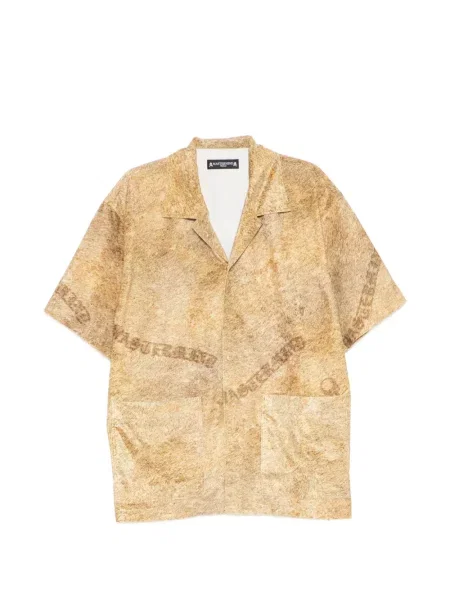 Риза Mastermind World с принт златисто