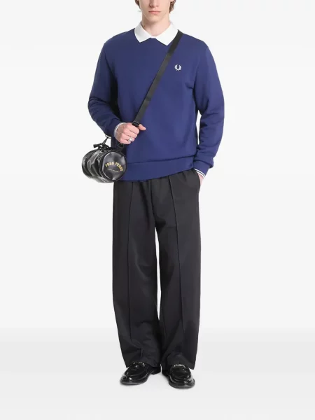 Hanorac Fred Perry cu broderie albastru