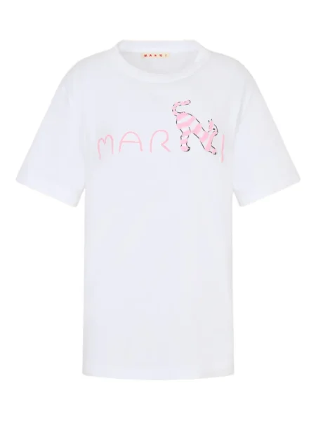 Tricou Marni cu imagine alb