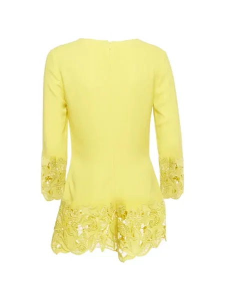 Lung rochie mini Ermanno Scervino din dantelă galben