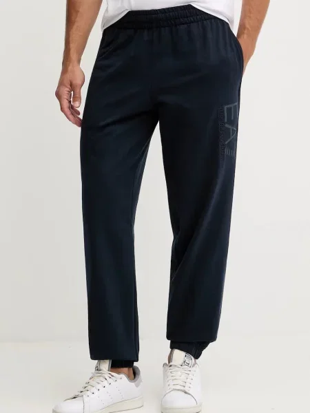 Спортивні штани Emporio Armani з аплікацією синій
