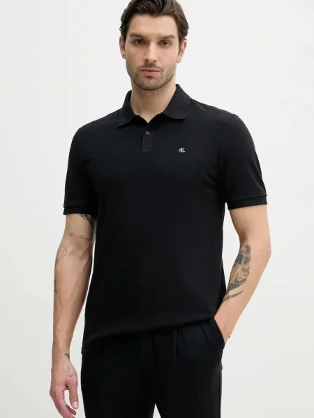 Koszulka polo Calvin Klein Jeans czarna
