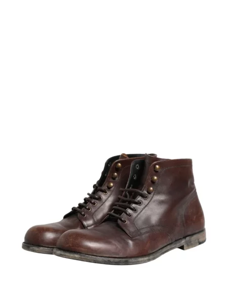 Cizme scurte Dolce & Gabbana din piele maro