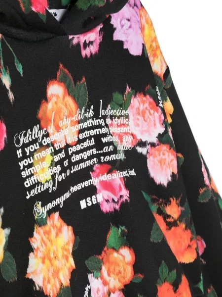 Bluza z kapturem dziecięca Msgm czarna
