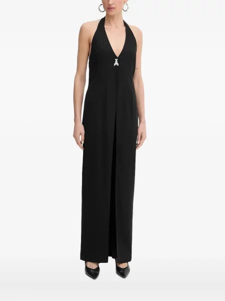 Rochie maxi Patrizia Pepe cu gât halter negru