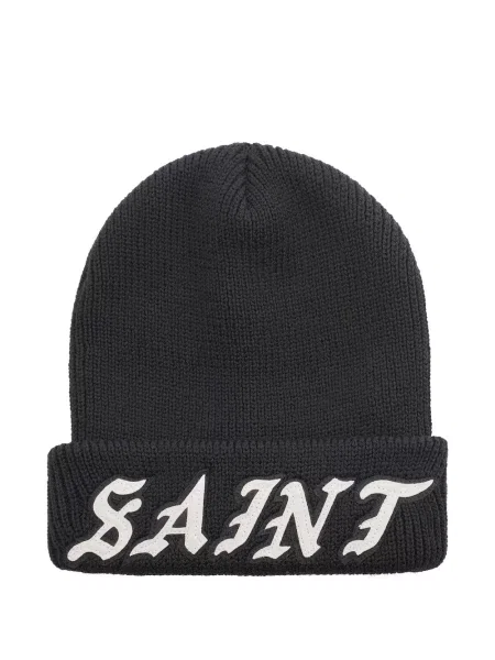 Căciulă Saint Mxxxxxx tricotate cu autograf negru