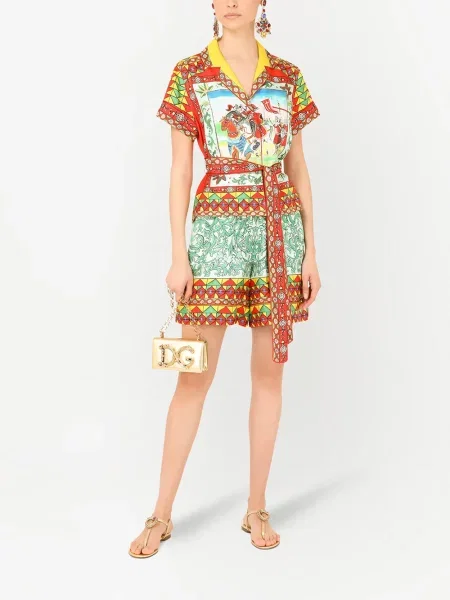 Πουκάμισο Dolce & Gabbana με σχέδιο μπλε