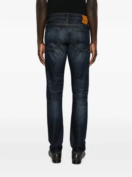Blugi Tom Ford cu autograf albastru