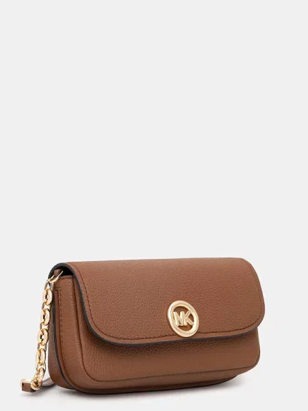 Michael Kors De piele geantă poștaș NOLITA maro