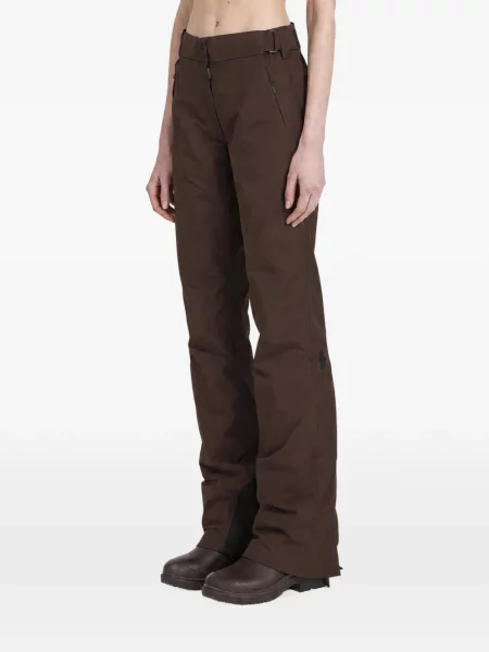 Spodnie narciarskie Moncler Grenoble z logo brązowe