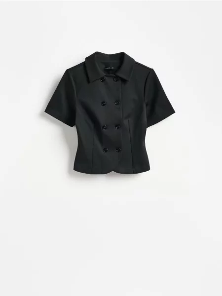 Reserved Bluză cu guler negru