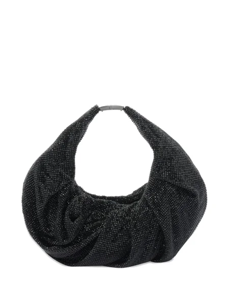 Mała torebka Benedetta Bruzziches z kryształkami czarna