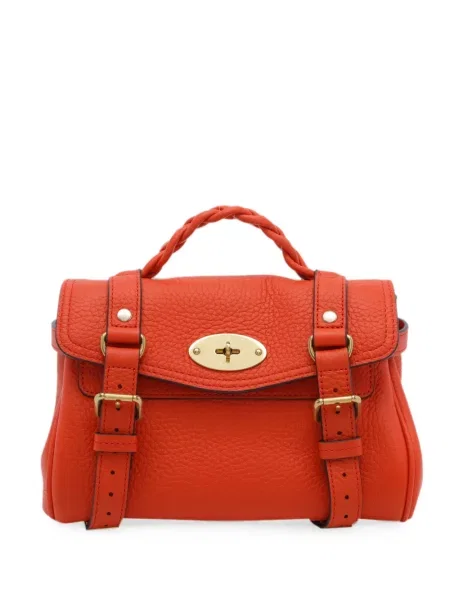 Geantă shopper Mulberry din piele portocaliu