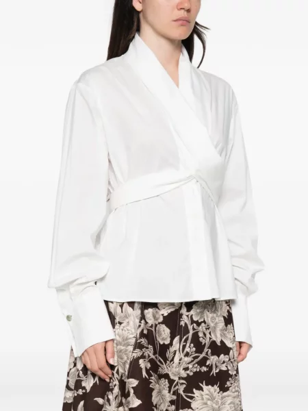 Cămașă Lavi Couture cu legături alb