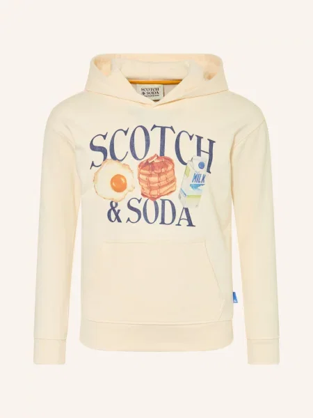 Scotch & Soda Mikina S Kapucí krémová / velbloudí oranžová