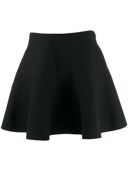 Fusta mini Valentino Garavani în linie A negru