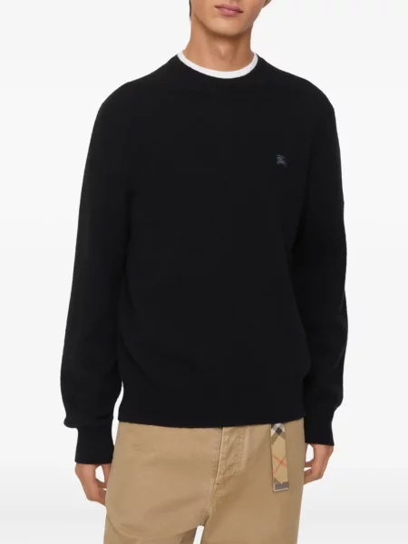 Pulover Burberry de lână cu autograf negru