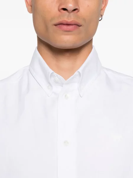Cămașă Maison Kitsune din țesătură twill alb