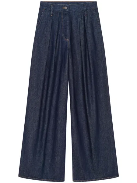 Blugi Dries Van Noten plisate albastru