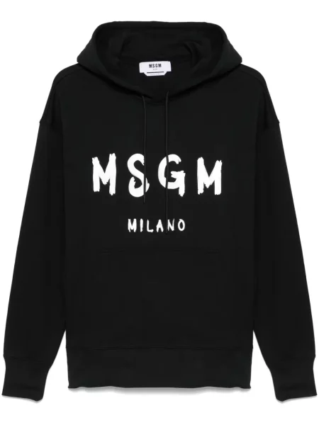 Mikina s kapucí Msgm s potiskem černá